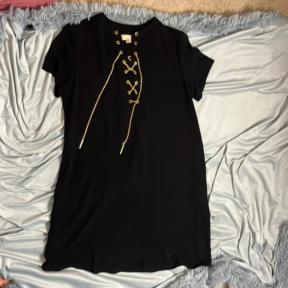Black Michael kors dress with gold chain. Brand new never worn with tags